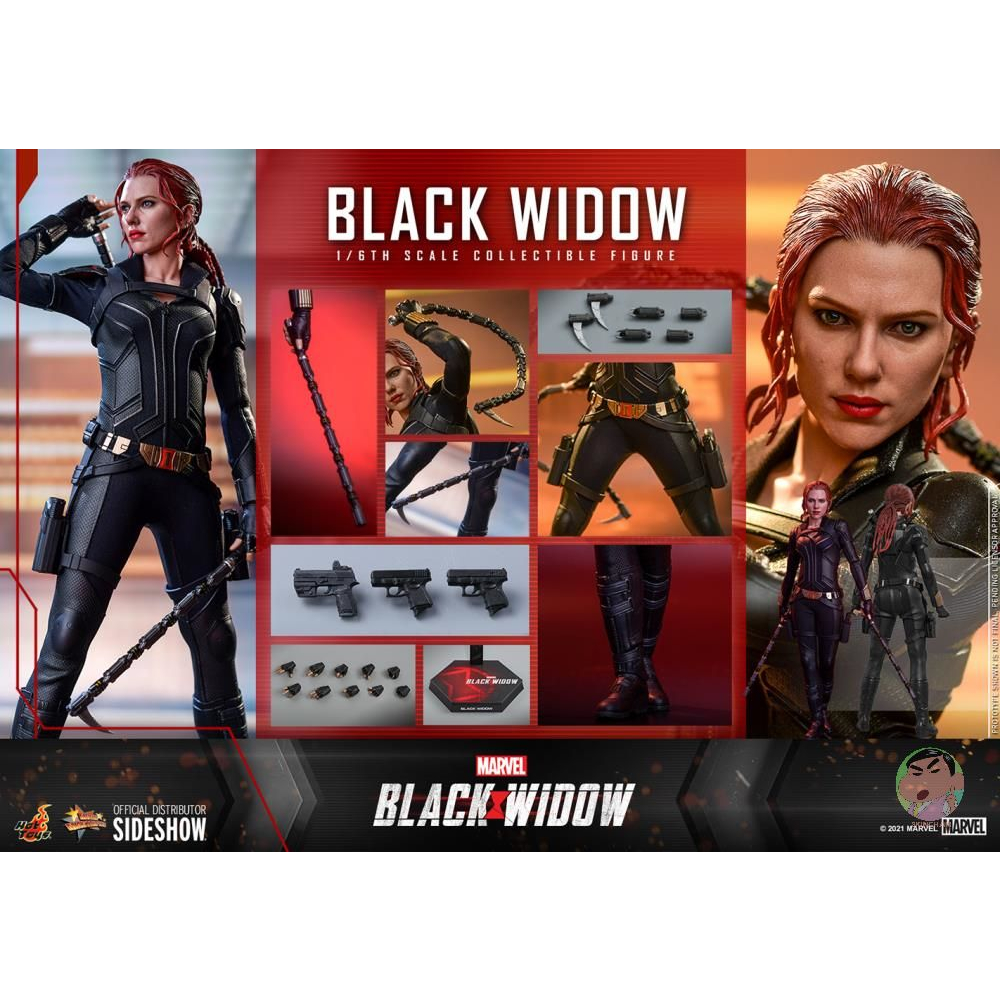 Hot Toys Black Widow MMS603 Black Widow (ชุดสูทสีดํา) 1/6 Scale Collectible Figure