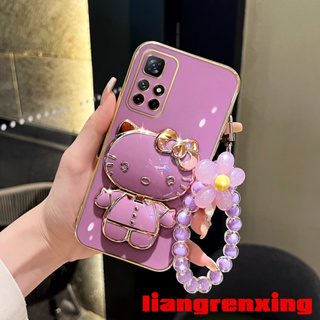 เคสซิลิโคนนิ่ม ลายดอกไม้ กันกระแทก พร้อมสายคล้อง สําหรับ XIAOMI POCO M4 PRO 5G DDHK01