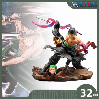 โมเดลฟิกเกอร์ Pvc รูปปั้นอนิเมะ One Piece Zoro Bathed In Blood ขนาด 32 ซม. เหมาะกับของขวัญ ของเล่นสะสม สําหรับตกแต่ง (บรรจุกล่อง)