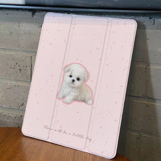 【Dog】เคสใสไอแพด กันกระแทก เคสแท็บเล็ต CASE FOR IPAD มีช่องใส่ปากกา ทุกรุ่น หลังใส ฝาพับ เคส iPad 10.2 Gen7/8/9 เคสสำหรับ iPad 10.5Air3/iPad9.7Air1-2gen5-6/iPad 2017-2018/ipad mini 1/2/3/4/5/6