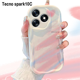 เคสป้องกันโทรศัพท์มือถือ TPU แบบนิ่ม ไล่โทนสี สําหรับ Tecno Spark 10case Tecno Spark 10c