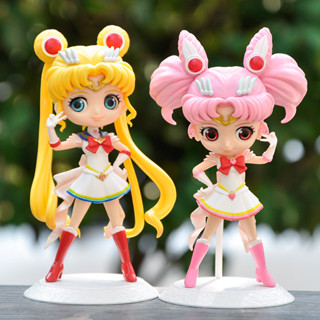 โมเดลฟิกเกอร์ PVC อนิเมะเซเลอร์มูน Tsukino Usagi Chibiusa Q Version ขนาด 16.5 ซม. ของเล่นสําหรับเด็ก 1 ชิ้น