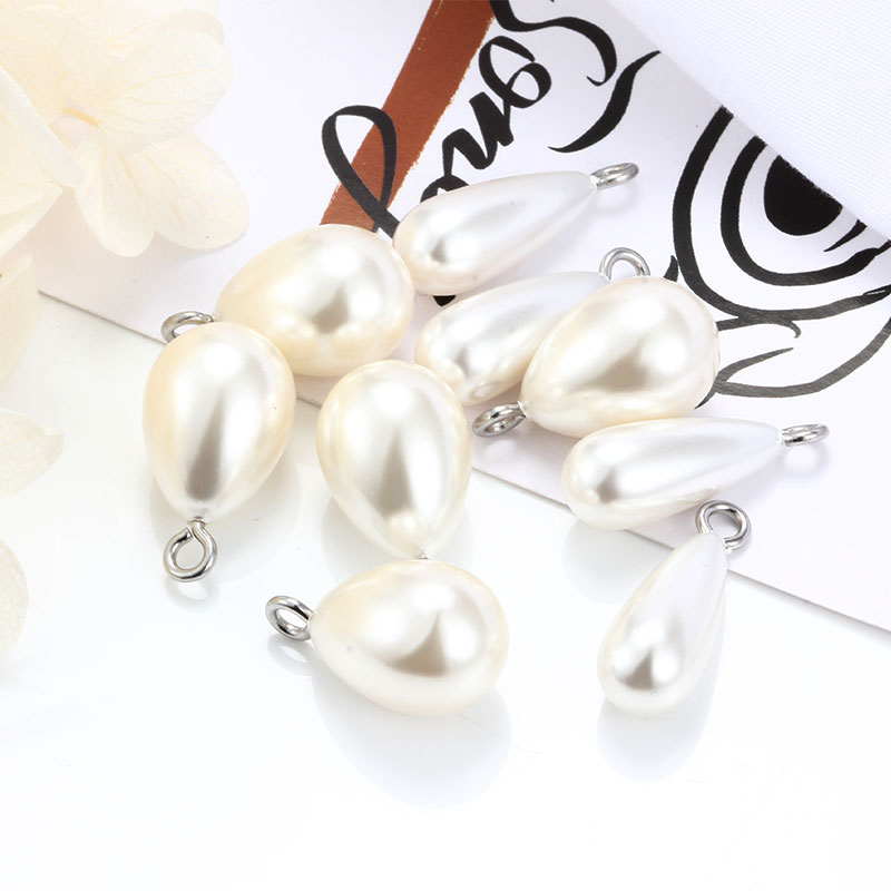10 ชิ้น มุกเทียม สเตนเลส เข็ม เสน่ห์ อุปกรณ์เสริม สําหรับ DIY ต่างหู สร้อยคอ สร้อยข้อมือ เครื่องประดับ จี้ห้อย
