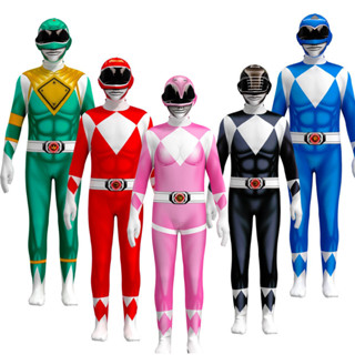 Mighty Morphin Power Rangers ZYURANGER ชุดบอดี้สูท จั๊มสูท ซุปเปอร์ฮีโร่ ฮาโลวีน สําหรับผู้ชาย