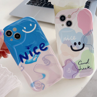 เคส OPPO a78 a17 a17k a77 a77s a57 2022 Reno8z Reno8 Reno7z Reno7 A15 A96 A12 A9 2020 a96 A76 A55 A74 A5S A3S A15s A94 A16 A53 A9 A5 2020 A54 A7 A31 A92 A33 A36 Reno4 Reno5 Reno6z เคส OPPO ขอบครีม lucky smileyเคสโทรศัพท์มือถือ