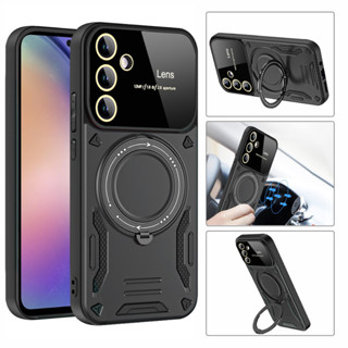เคสโทรศัพท์มือถือ กันกระแทก อเนกประสงค์ สําหรับ Samsung Galaxy A54 5G Case 360° ตัวยึดแบบหมุน ฮาร์ดพีซี + ปลอกแม่เหล็ก TPU นิ่ม ฝาครอบป้องกันเลนส์ Funda Capa