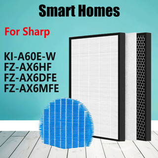 เครื่องฟอกอากาศคาร์บอน และแผ่นกรองกําจัดกลิ่น สําหรับ Sharp FZ-AX6HFE FZ-AX6DFE FZ-AX6MFE KI-A60 KI-A60E HEPA