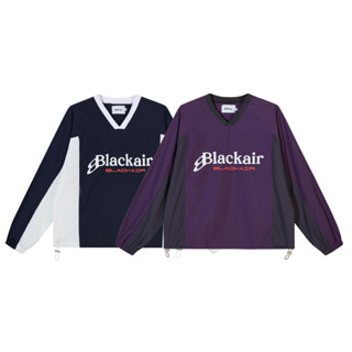 เสื้อยืดคอกลม แขนยาว พิมพ์ลาย Blackair Y2K ทรงหลวม สไตล์เรโทร แฟชั่นฤดูใบไม้ร่วง ฤดูหนาว สําหรับผู้ชาย