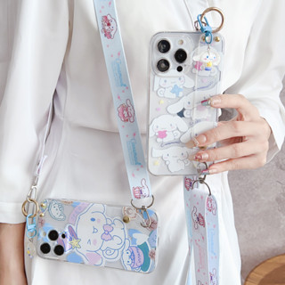 เคสโทรศัพท์มือถือ ซิลิโคนนิ่ม ลายการ์ตูน Cinnamoroll น่ารัก พร้อมอุปกรณ์เสริม สําหรับ Oppo A12 A15 A15S A16 A17 A3S A5S A12 A54 A53 F19Pro A83 A17 A55 A16K