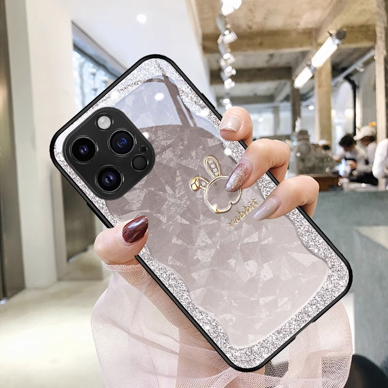 Zz เคสโทรศัพท์มือถือ กันกระแทก ลายกระต่ายหมึกกลิตเตอร์ Diy สําหรับ iPhone 11 pro 14 Promax 6s plus 13 12 mini XS max XR 7plus 8 SE X