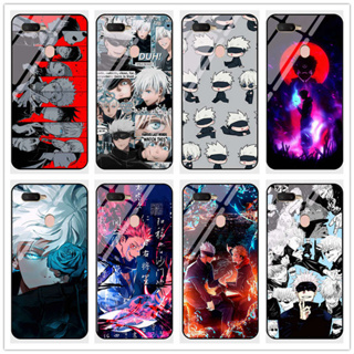 เคสโทรศัพท์มือถือกระจกนิรภัย แบบแข็ง กันกระแทก ลายการ์ตูนอนิเมะ Jujutsu Kaisen Yuji Itadori Gojo Satoru สําหรับ Oppo A5S A7 A5 2020 A9 2020