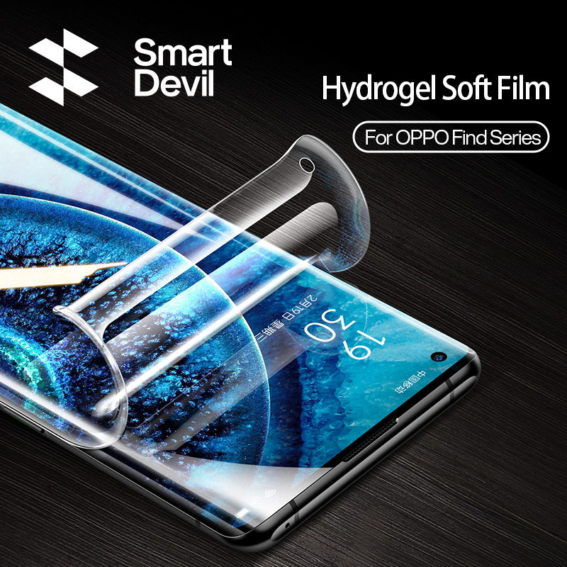 SmartDevil ฟิล์มไฮโดรเจลนิ่ม กันรอยหน้าจอ แบบเต็มจอ สําหรับ OPPO Find X2 X3 X5 X6