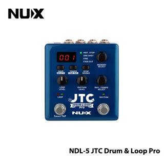 Nux NDL-5 JTC Drum &amp; Loop Pro แป้นเหยียบสวิตช์คู่ บันทึกเวลา 6 ชั่วโมง อัตราตัวอย่าง 24 บิต และ 44.1 kHz