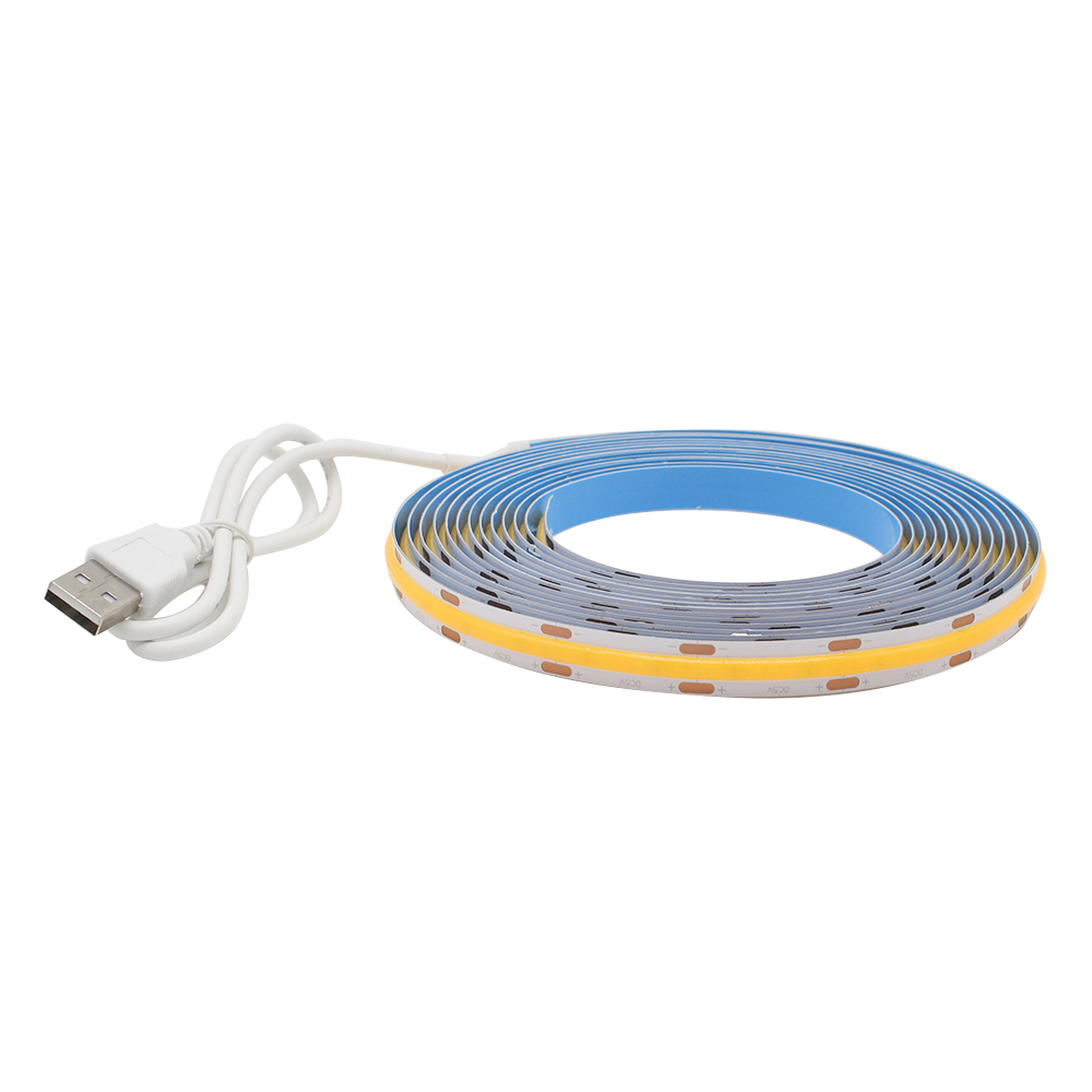 แถบไฟ LED COB USB 5V สําหรับตกแต่งพื้นหลังทีวี บ้าน