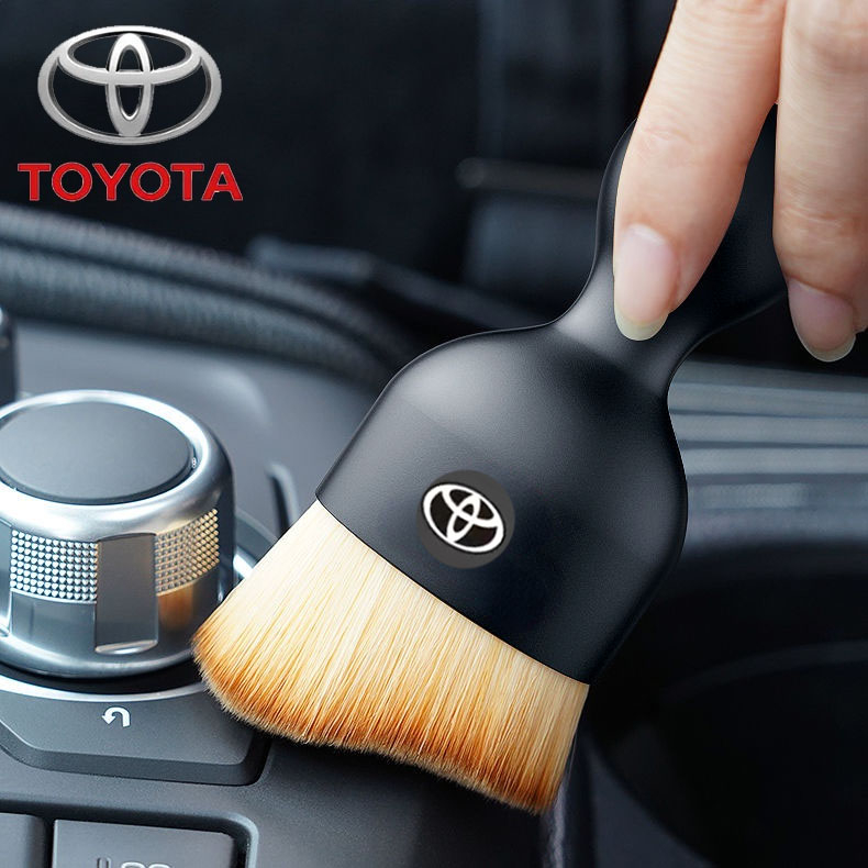 [ Toyota ] แปรงทําความสะอาดช่องแอร์ ภายในรถยนต์ พร้อมแปรงขนนุ่ม สําหรับ Toyota Vios Fortuner Innova Corolla Avanza