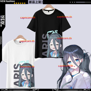 ใหม่ เสื้อยืดลําลอง แขนสั้น มีฮู้ด พิมพ์ลายอนิเมะ Blue Archive Tendou Alice 3D ทรงหลวม สไตล์เกาหลี สําหรับผู้ชาย ผู้หญิง ทุกเพศ