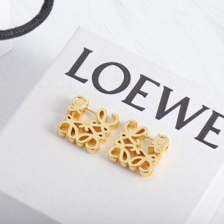 LOEWE ใหม่ ต่างหูแฟชั่น ทําจากทองเหลือง