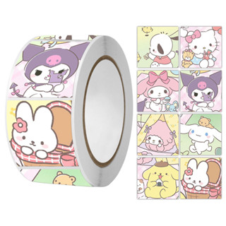 สติกเกอร์ซีล ลายการ์ตูน Sanrio น่ารัก สําหรับติดตกแต่งหมวกกันน็อค แล็ปท็อป โน๊ตบุ๊ค 500 ชิ้น