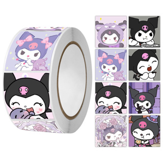 สติกเกอร์ซีล ลายการ์ตูน Sanrio Kuromi น่ารัก สําหรับติดตกแต่งหมวกกันน็อค แล็ปท็อป โน๊ตบุ๊ค 500 ชิ้น