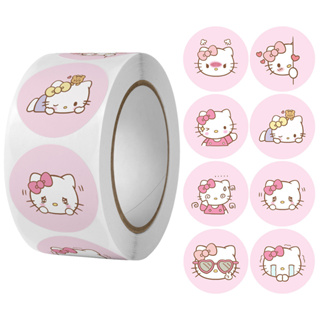 สติกเกอร์ ลายการ์ตูน Hello Kitty Sanrio น่ารัก สําหรับติดตกแต่งหมวกกันน็อค แล็ปท็อป โน๊ตบุ๊ค 500 ชิ้น