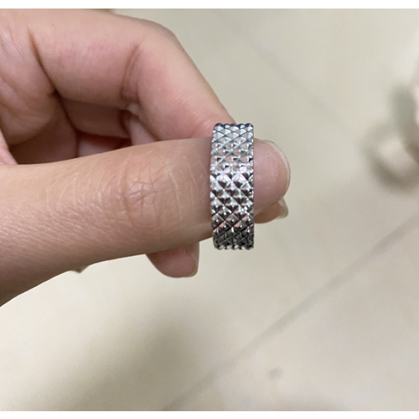 ใหม่ แหวนเงิน 925s ผ้าตาข่าย ทรงไม่สม่ําเสมอ สําหรับผู้ชาย 2023 - รูปที่ 3