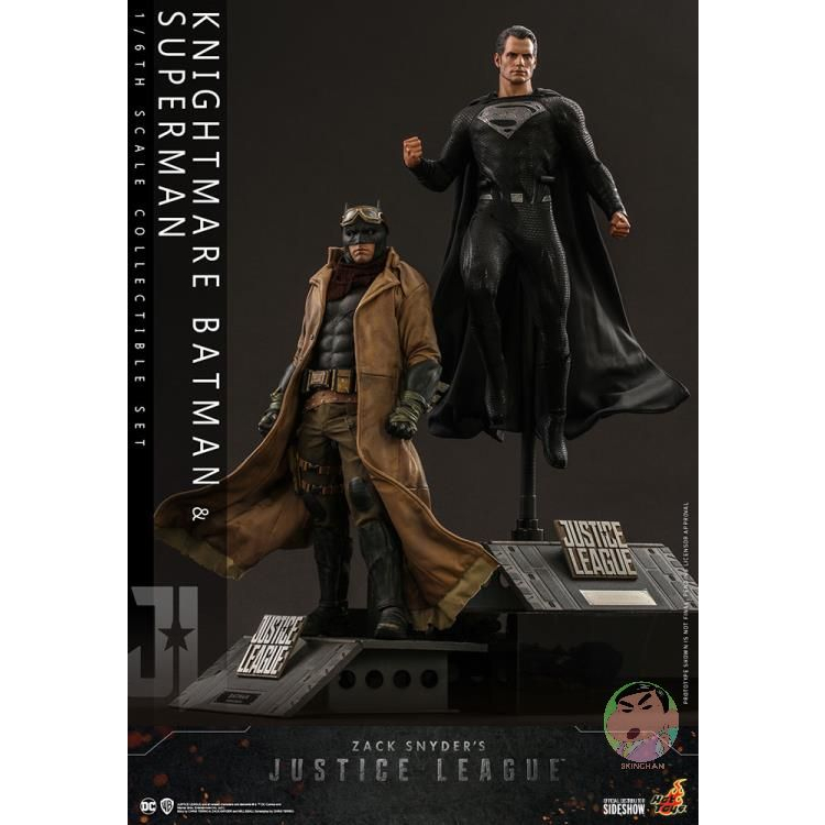 HotToys Zack Snyders Justice League TMS038 Batman (อัศวิน) และ Superman (ชุดสูทสีดํา) 1/6 Scale Coll