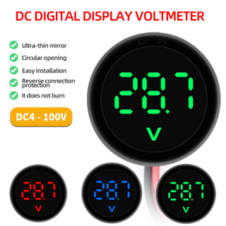 เครื่องทดสอบแรงดันไฟฟ้าดิจิทัล DC4V-100V 2 สาย ขนาดเล็ก สําหรับรถยนต์