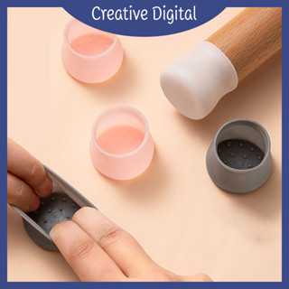 Creative Digital [✨สินค้าใหม่✨]  แผ่นซิลิโคน กันลื่น สําหรับรองขาโต๊ะ เก้าอี้ 1 ชิ้น ผ้าคลุมเท้าเก้าอี้ ผ้าคลุมโต๊ะกลม ที่วางเท้า สตูลวางเท้า เก้าอี้บ้านกันลื่น