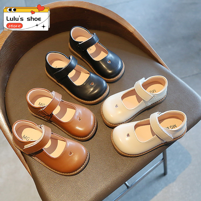 Retro Velcro Girls 2023 Newรองเท้าหนังเด็ก  รองเท้าวินเทจLulu's shoe store