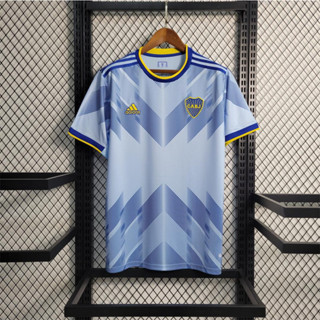 เสื้อกีฬาแขนสั้น ลายทีมชาติฟุตบอล Boca Juniors AAA 2023 2024 ชุดเยือนไทย