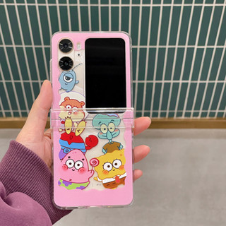 เคสโทรศัพท์มือถือ แบบฝาพับ ลาย SpongeBob ถอดออกได้ สําหรับ Oppo Find N2 Flip FindN2Flip