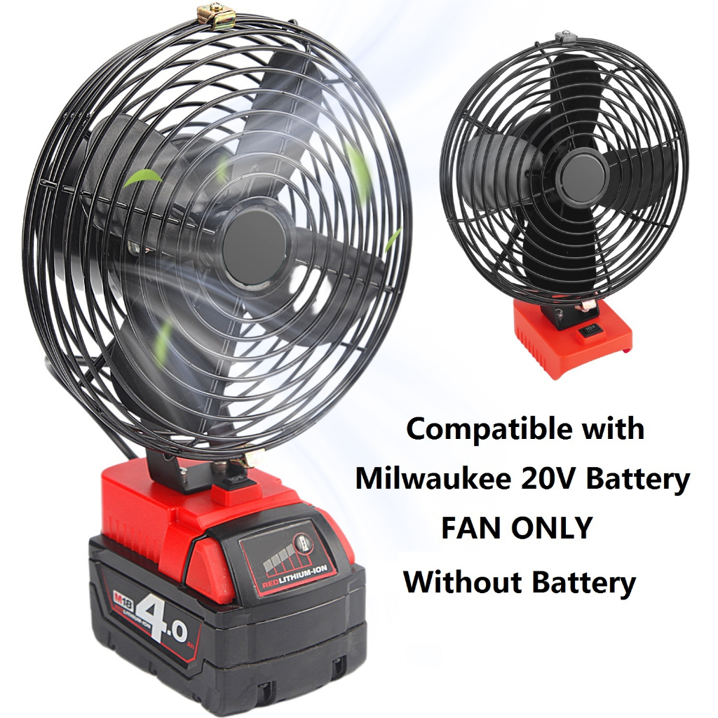 （คลังสินค้า THA）พัดลมไร้สาย แบบพกพา ใช้แบตเตอรี่ 18v 20v สําหรับตั้งแคมป์ส่วนตัว Milwaukee