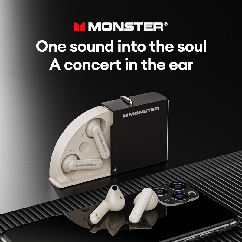 Monster XKT17 หูฟังบลูทูธไร้สาย HIFI คุณภาพเสียง สัมผัสอัจฉริยะ ใช้งานร่วมกับแบตเตอรี่ได้นาน HD การโทรด้วยเสียง
