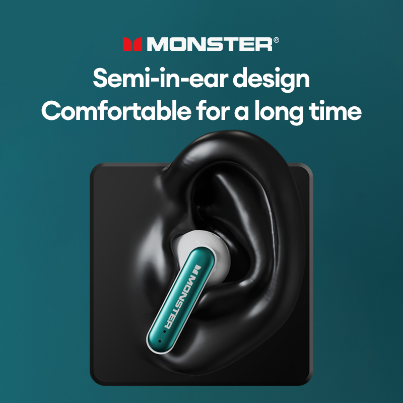 Monster XKT17 หูฟังบลูทูธไร้สาย HIFI คุณภาพเสียง สัมผัสอัจฉริยะ ใช้งานร่วมกับแบตเตอรี่ได้นาน HD การโทรด้วยเสียง