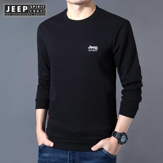 JEEP SPIRIT 1941 ESTD เสื้อยืดลําลอง แขนยาว คอกลม สําหรับผู้ชาย