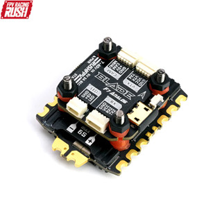 Rushfpv RUSH BLADE F722 ตัวควบคุมการบินดิจิทัล อะนาล็อก ขนาดเล็ก พร้อม BLHeli_32 4in1 60A ESC Stack 20x20 มม. สําหรับโดรนแข่งขันบังคับ FPV