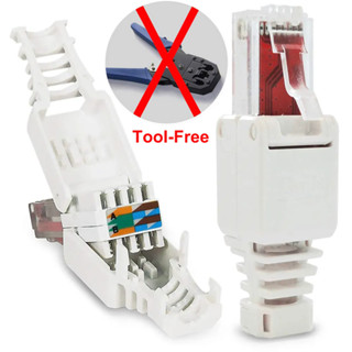 เครื่องมือฟรี ปลั๊กเชื่อมต่ออีเธอร์เน็ต RJ45 CAT6 1 ชิ้น