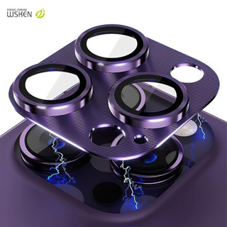 Wsken ฟิล์มกระจกนิรภัยกันรอยหน้าจอกล้อง HD โลหะ สําหรับโทรศั…