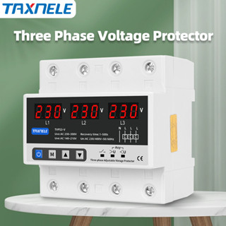 เครื่องวัดแรงดันไฟฟ้า 3 Phase 380 V Din Rail Voltmeter Ammeter