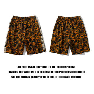 ape bape shark head shorts กางเกงขาสั้นหัวฉลาม กางเกงขาสั้นพิมพ์ลายพรางบุรุษฤดูร้อน