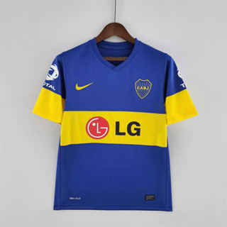 เสื้อกีฬาแขนสั้น ลายทีมชาติฟุตบอล Boca Juniors 2011/2012 ชุดเหย้า สไตล์เรโทร