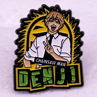 เครื่องประดับ เข็มกลัด รูปการ์ตูนอนิเมะ Chainsaw Man denji Enamel Pin สําหรับตกแต่งกระเป๋าเป้สะพายหลัง