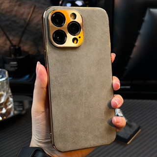 ใหม่ เคสป้องกันโทรศัพท์มือถือหนังแกะ แบบนิ่ม ชุบไฟฟ้า กันกระแทก สําหรับ iPhone 11 12 13 14 Pro Max 14Promax 13promax 12promax 11promax 14plus