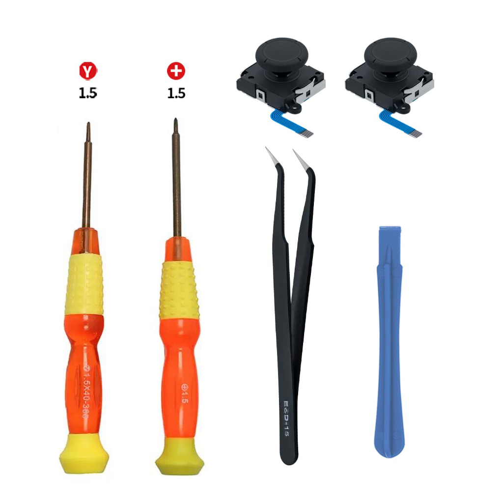 ชุดจอยสติ๊กอนาล็อก 3D และเครื่องมือซ่อมสำหรับ Nintendo Switch/Switch OLED Joy-Con/Switch Lite