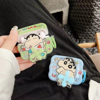 เคสหูฟัง กันลื่น กันน้ํา ลายสัตว์น่ารัก พร้อมสายโซ่คล้อง สําหรับ AirPods 1 2 Pro Pro 2 3