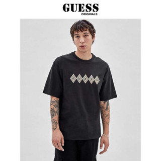 Guess เสื้อยืดแขนสั้น พิมพ์ลายโลโก้ หลากสี สําหรับผู้ชาย-M2RI