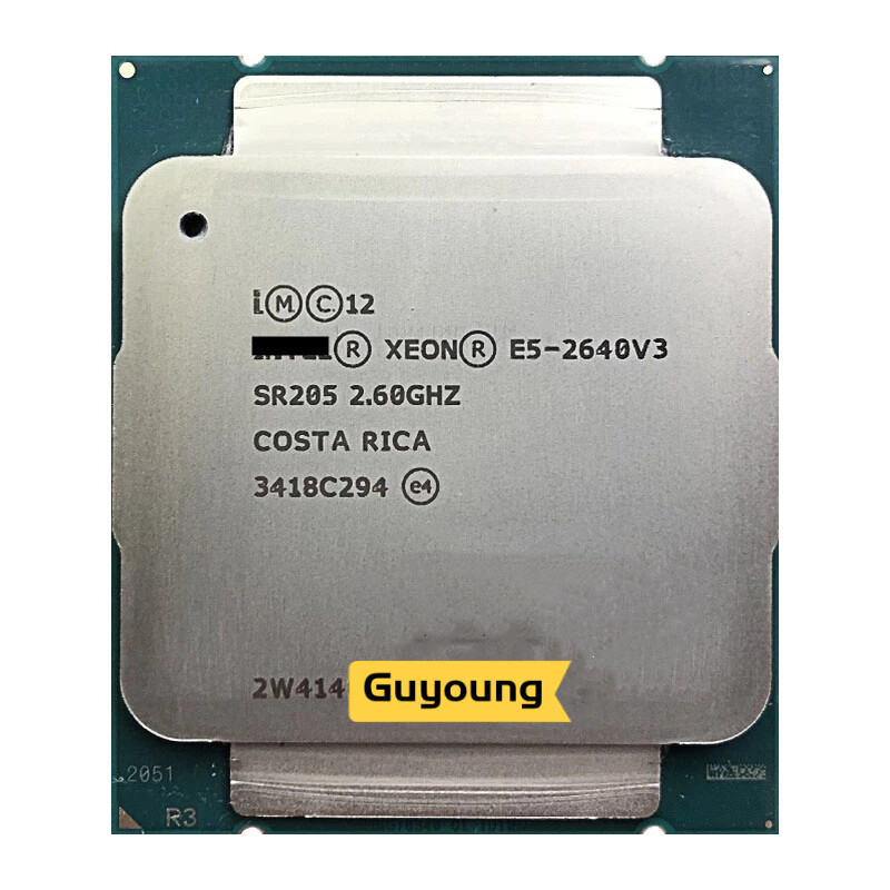 ซ็อกเก็ตโปรเซสเซอร์ CPU YZX Xeon E5 2640 V3 E5 2640V3 E5-2640V3 E5-2640 V3 SR205 2.6Ghz 8 Core 90W L