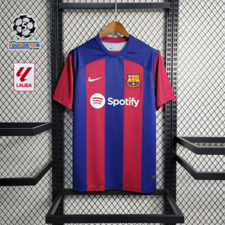 เสื้อกีฬาแขนสั้น ลายทีมชาติฟุตบอล Barcelona 1:12023/2024 ชุดเหย้า