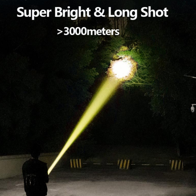 Smiling Shark SD7004 ไฟฉาย Led M77 8400LM สว่างมาก สีเหลือง ขาว ชาร์จ USB กันน้ํา ซูมได้ สําหรับตั้งแคมป์ เดินป่า ตกปลา — صورة 4
