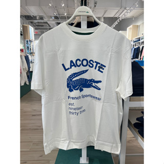 ขายดี Lacosa เสื้อยืดคอกลม แขนสั้น ผ้าฝ้าย พิมพ์ลาย ระบายอากาศ สําหรับผู้ชาย